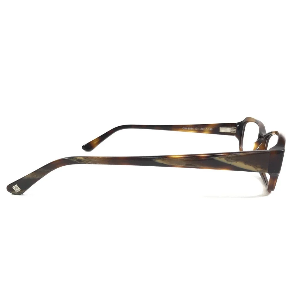 Cinzia Eyeglasses Frames CIN-5054 C1 Brown Striped Horn Cat Eye 54-17-145